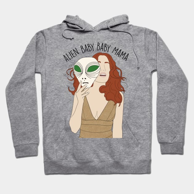 Alien baby baby mama Hoodie by Gabi Veiga